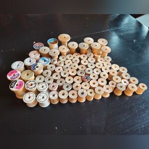 Vintage Wooden Thread Spools Collection